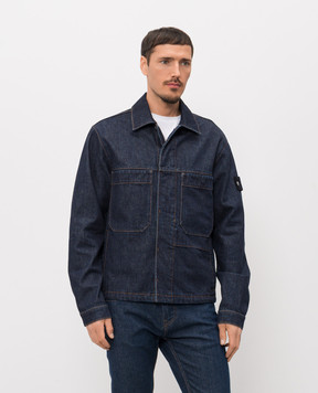 Stone Island Синяя куртка джинсовая с патчем логотипа L1S144100006S00J7