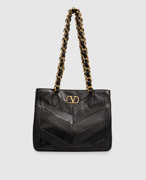 Valentino Чорна шкіряна сумка-тоут Laseine 8W2B0T13PSN