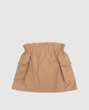 Balmain Дитяча коричнева спідниця-карго BY7B01B00941214