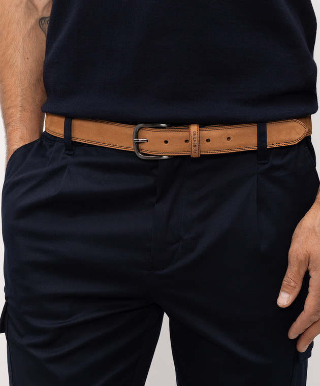 Florentino Коричневий замшевий ремінь 126204610154 зображення 2