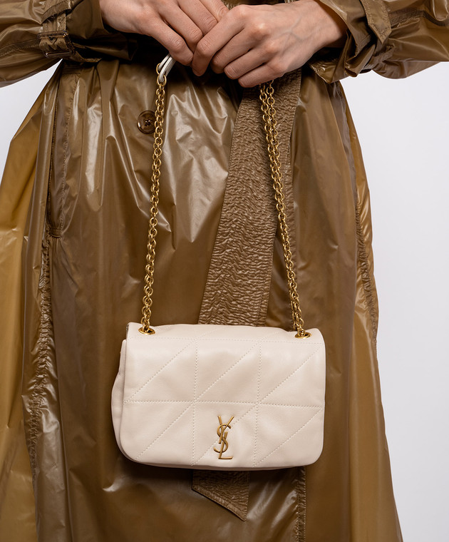 Saint Laurent Шкіряна сумка крос-боді JAMIE кольору айворі 766754AAB32 зображення 2