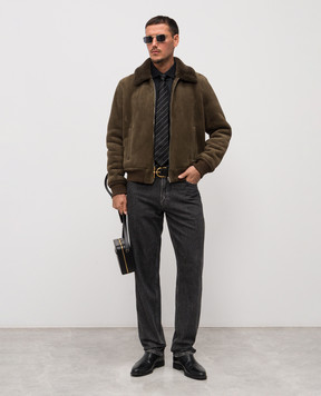 Saint Laurent Дублянка кольору хакі 837294YC2TB