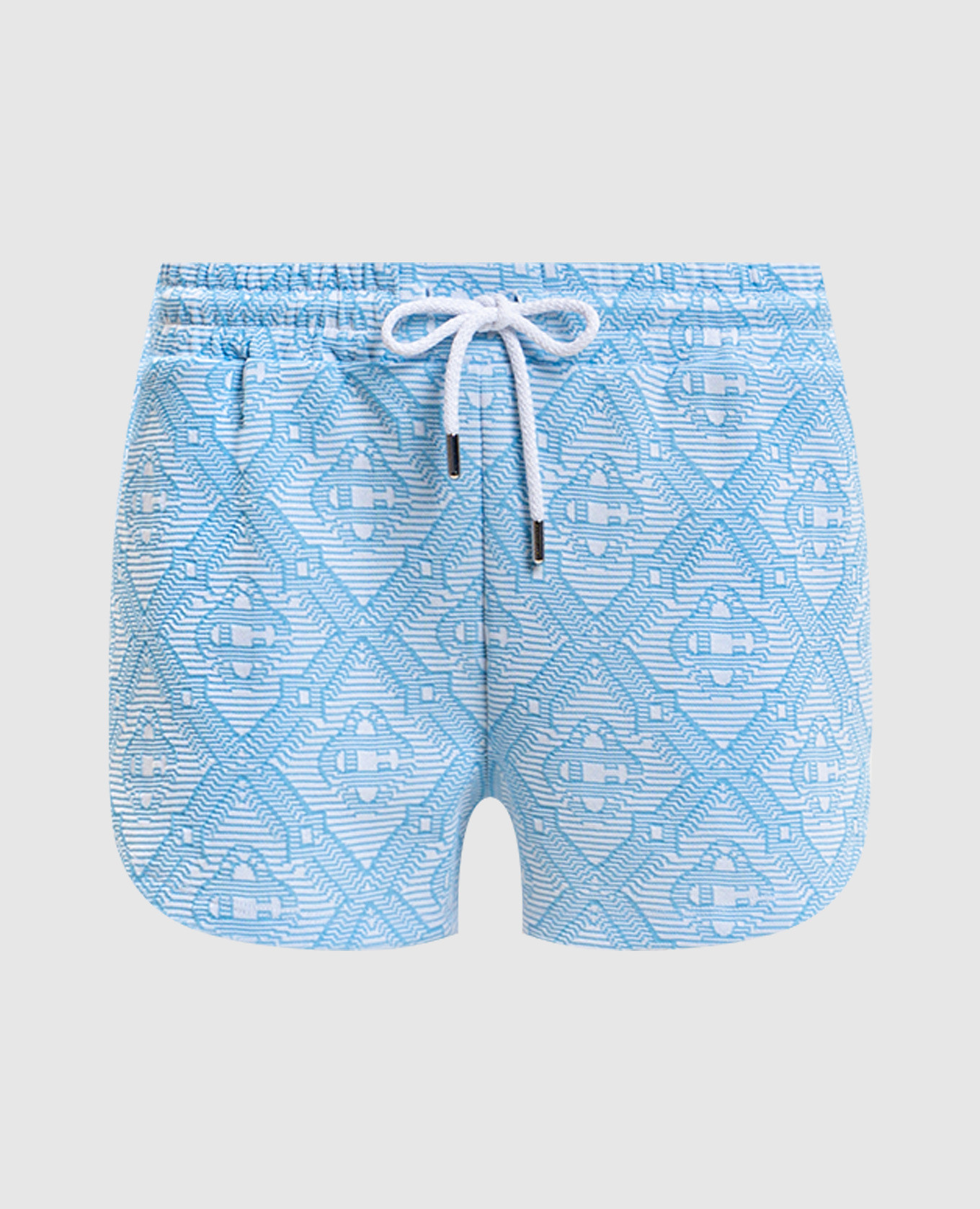 Голубые шорты в узоре