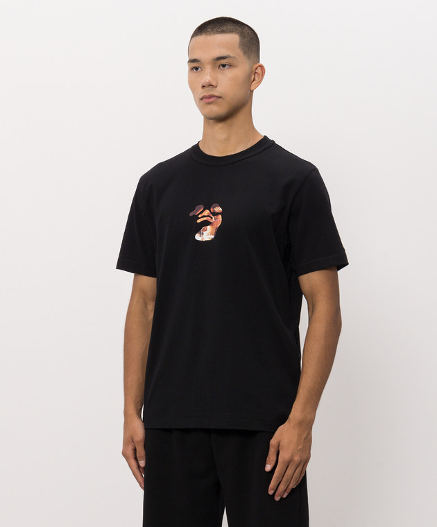 Off-White Черная футболка с принтом Narciso Poster 44MAA16MF26J00J изображение 3
