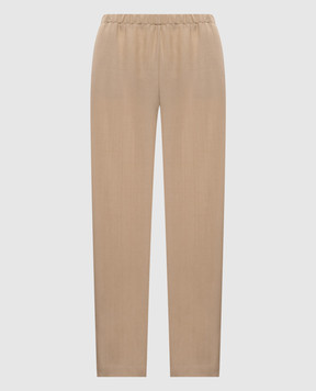 Loulou de Saison Бежевые брюки с шерстью SCOT