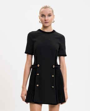 Simkhai Чорна сукня міні з плісуванням 6251191H
