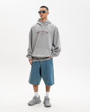 Vetements Сіре меланжеве худі Amsterdam ME76HD251GX