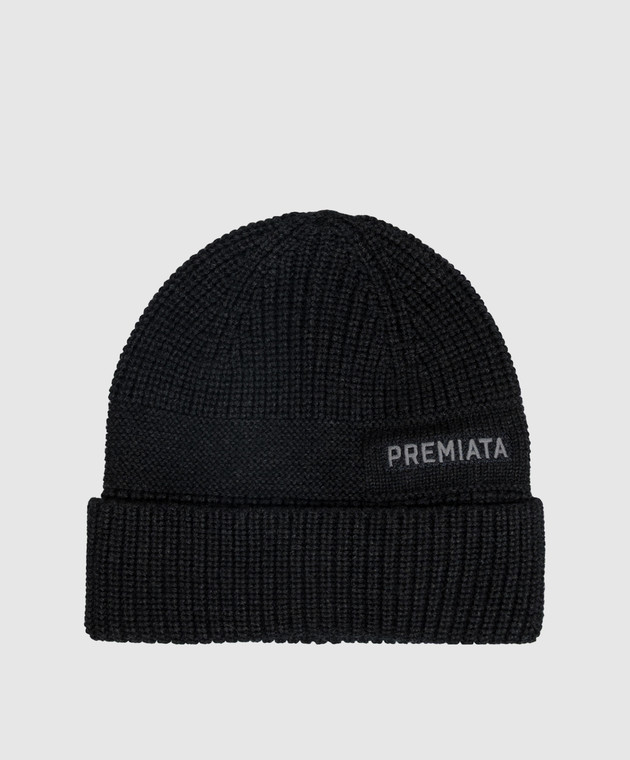 Premiata Черная шапка из шерсти мериноса HALTA