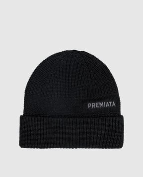 Premiata Черная шапка из шерсти мериноса HALTA