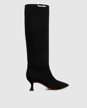 Santoni Черные замшевые сапоги WSIS72427HI2NHZW