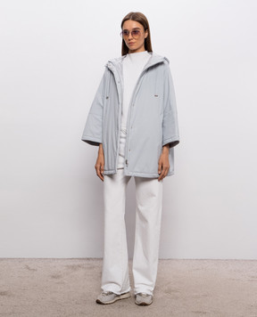Herno Голубая куртка с капюшоном с логотипом GC00081DR12387SZ