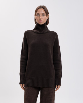 Allude Коричневий светр з вовни та кашеміру 26517633