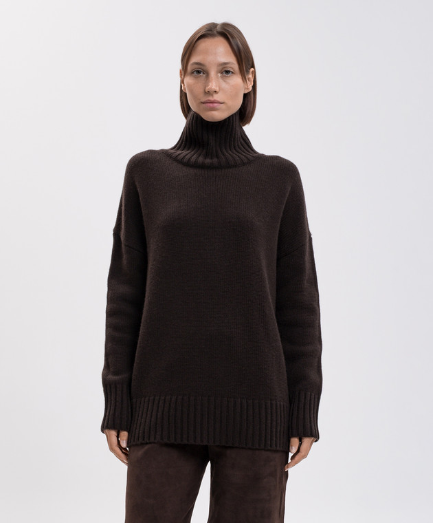 Allude Коричневый свитер из шерсти и кашемира 26517633 изображение 3