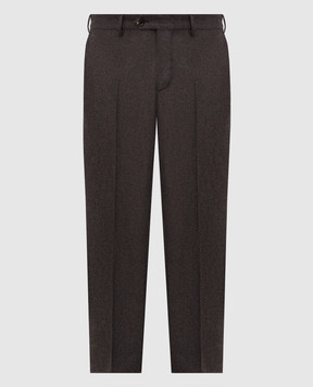 Brunello Cucinelli Темно-коричневі штани з вовни M038PI1770