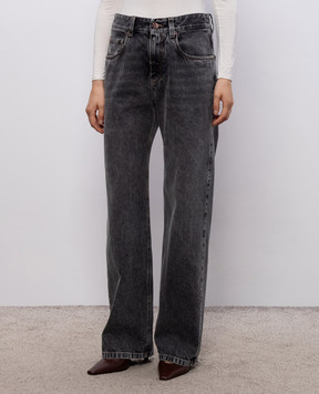 Brunello Cucinelli Серые джинсы с логотип патч MP095P5565