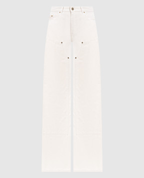 Balmain Джинсы цвета айвори HF1MI053DG14