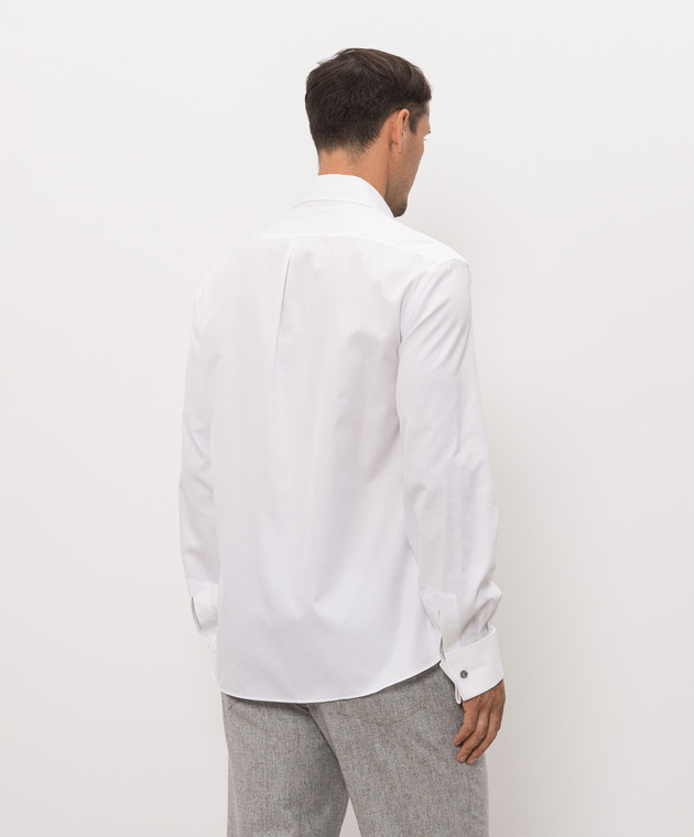 Brunello Cucinelli Рубашка белого цвета MR620S1898 изображение 4