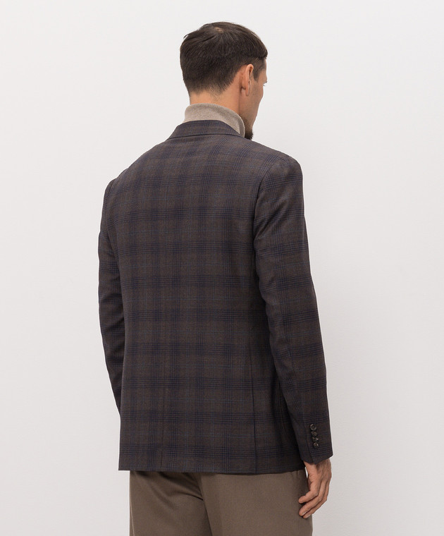 Canali Піджак з вовни в клітинку CF0537613275 зображення 4