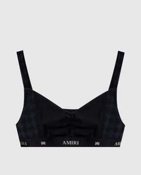 AMIRI Черный топ с принтом монограммы AWBOAC1005