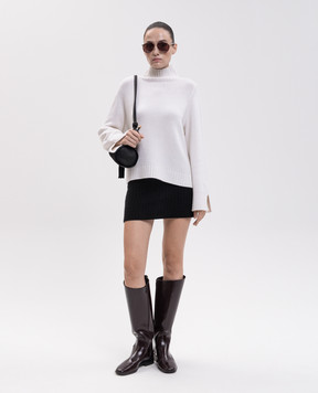 Allude Светр з кашеміру кольору айворі з розрізами 26511185