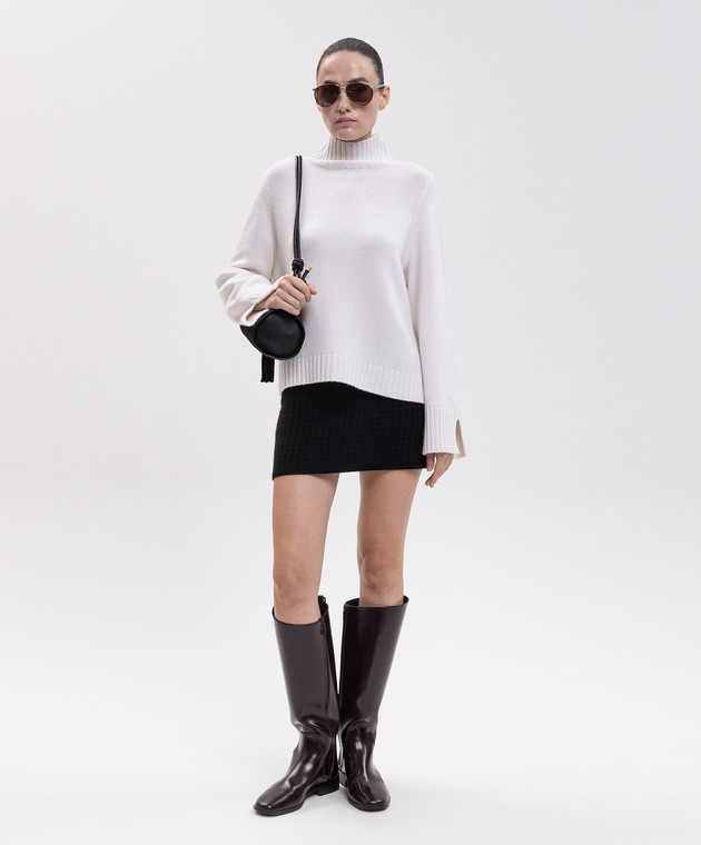 Allude Светр з кашеміру кольору айворі з розрізами 26511185 зображення 2
