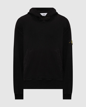 Stone Island Чорне худі з патчем логотипа L2S156100023S0A20