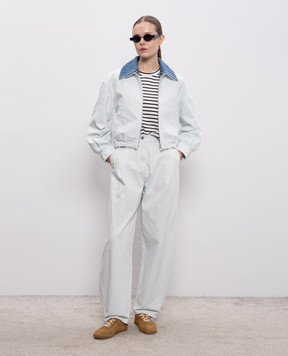 Juun.j Білий джемпер в смужку JW6241W011