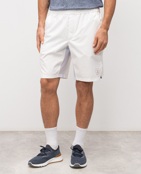 Brunello Cucinelli Білі шорти з емблемою MB4223590T