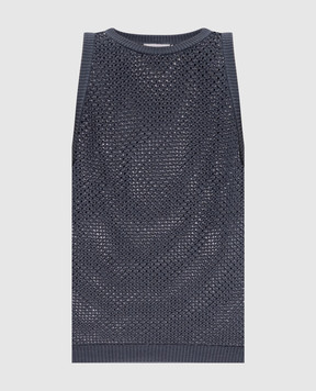 Peserico Сірий ажурний топ S98212F0709234