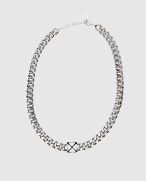 Off-White Серебряная цепь с эмблемой OMOB156C99MET001