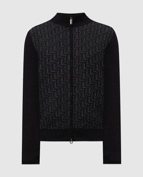 Stefano Ricci Черный кардиган с шелком K818108R31F26174