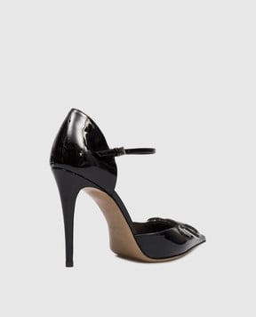 Valentino Чорні шкіряні лаковані туфлі D'Orsay 8W2S0NN6TMK