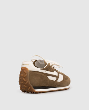 Tom Ford Коричневые замшевые кроссовки MICK J1511LCL046N