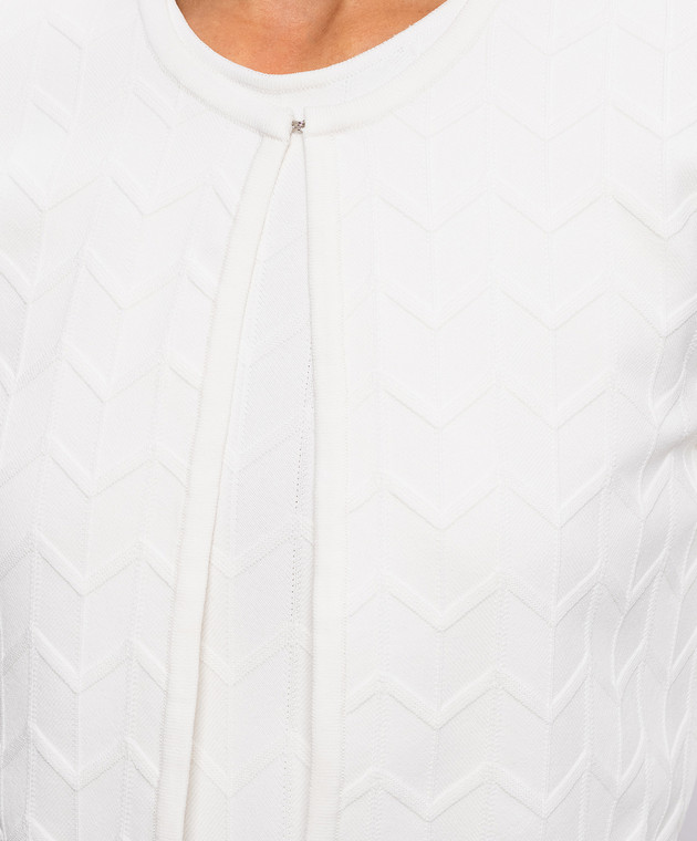Herve Leger Белый кардиган Ellis 46DZZ6575972 изображение 5