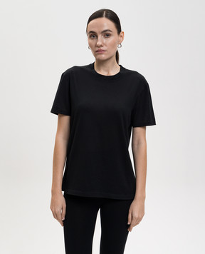 The Row Черная футболка Serata с кашемиром 10491K705