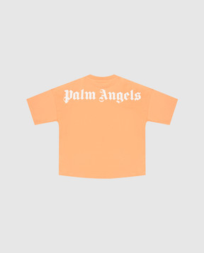 Palm Angels Дитяча помаранчева футболка з принтом логотипа PBAA002S26JER001