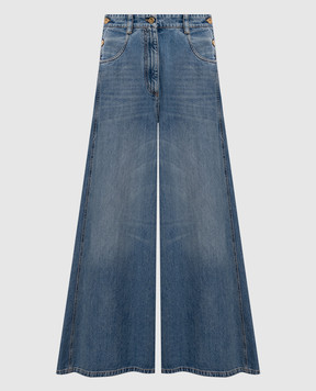 Brunello Cucinelli Синий палаццо с логотип патч MA095P4079