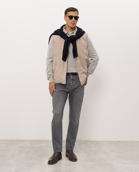 Brunello Cucinelli Сіре поло з кашеміру MQS00295