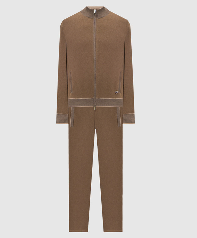 Bertolo Cashmere Коричневий спортивний костюм з вовною 9020870019659020880019