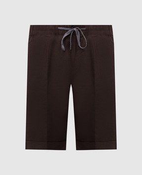 Cashmere&Whiskey Коричневі шорти з льону 0255500638