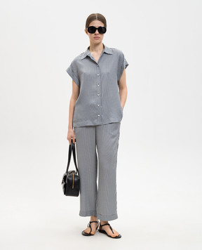 Peserico Белая блуза в принт эмблемы M0649808186