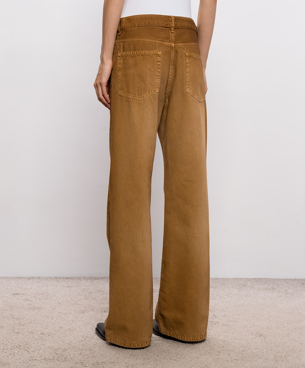 Ann Demeulemeester Коричневые джинсы клеш Genoveva B0013624FA756 изображение 3