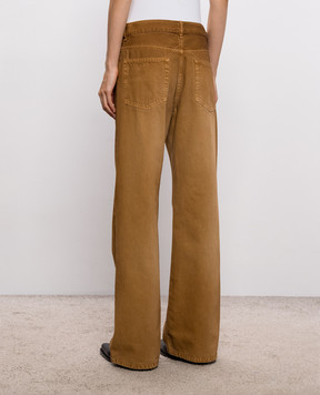 Ann Demeulemeester Коричневые джинсы клеш Genoveva B0013624FA756