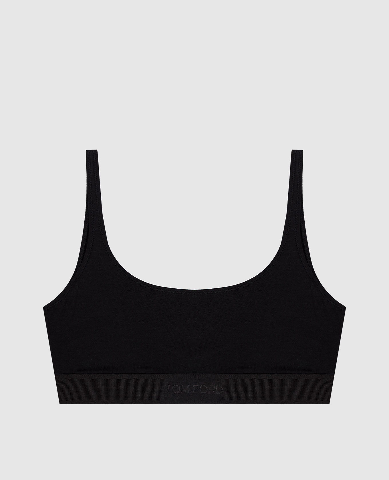 Черный топ с узором логотипа