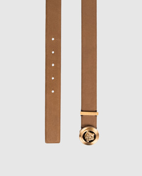 Versace Коричневий ремінь Medusa Biggie з нубуку 10037601A16661