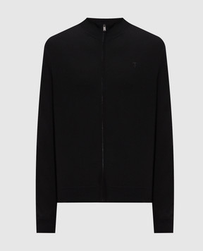 Trussardi Черный кардиган с вышивкой эмблемы M0188000085NMK603K01