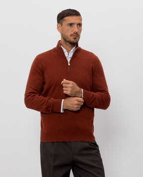 Brunello Cucinelli Терракотовый джемпер из кашемира M2200124