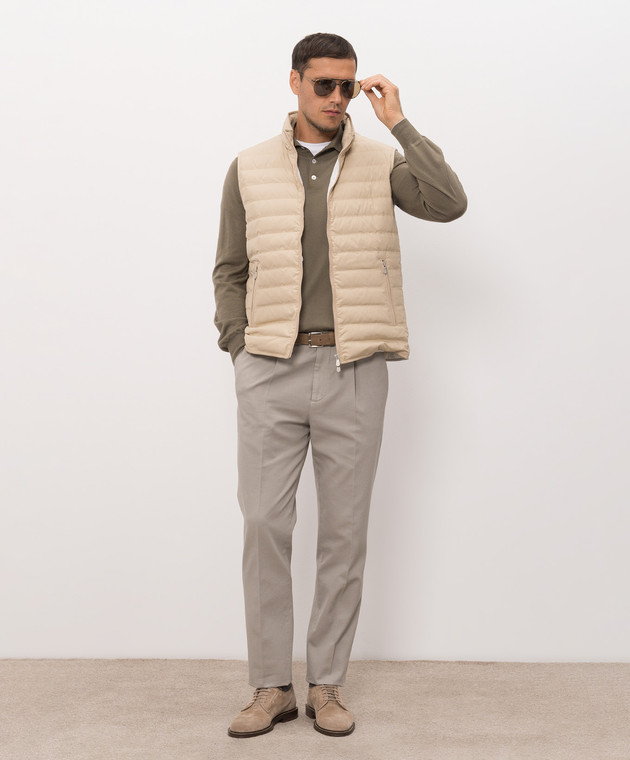 Brunello Cucinelli Поло цвета хаки из шерсти и кашемира M2400295 изображение 2