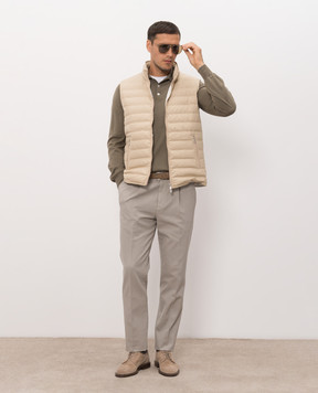 Brunello Cucinelli Поло кольору хакі з вовни та кашеміру M2400295
