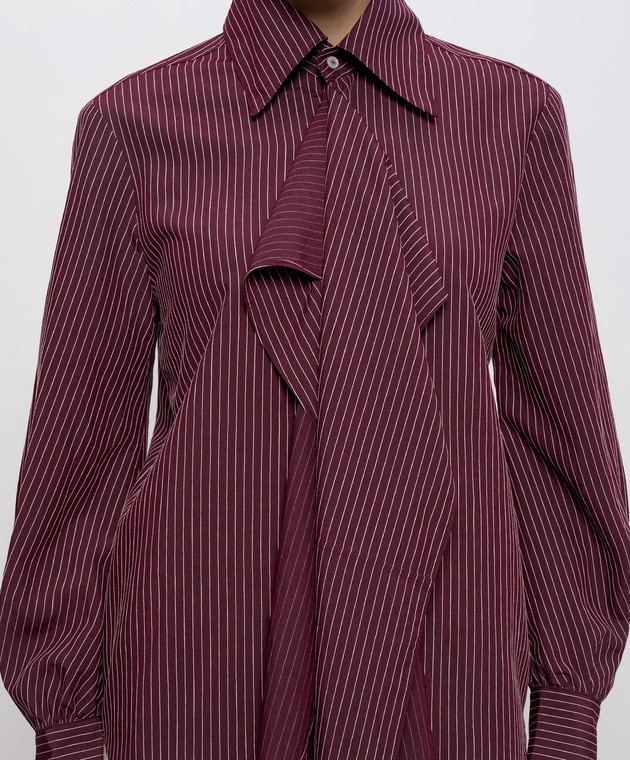 Max & Co Бордова сорочка TECA в смужку MCOTECA зображення 5